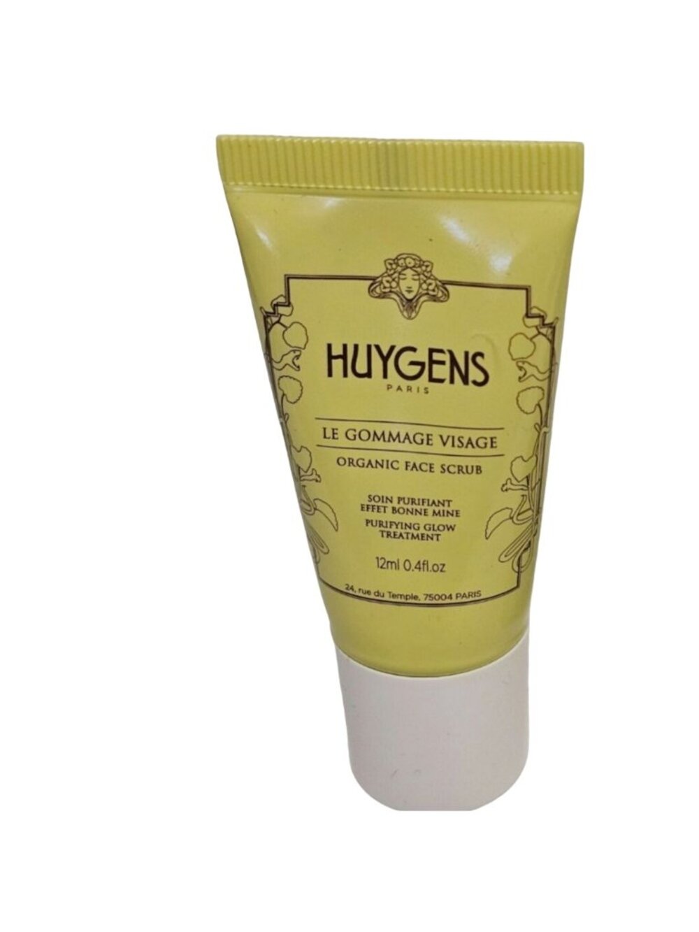Huygens Organic Face Scrub Purifying Glow Treatment Creamy 0.4oz 12mL